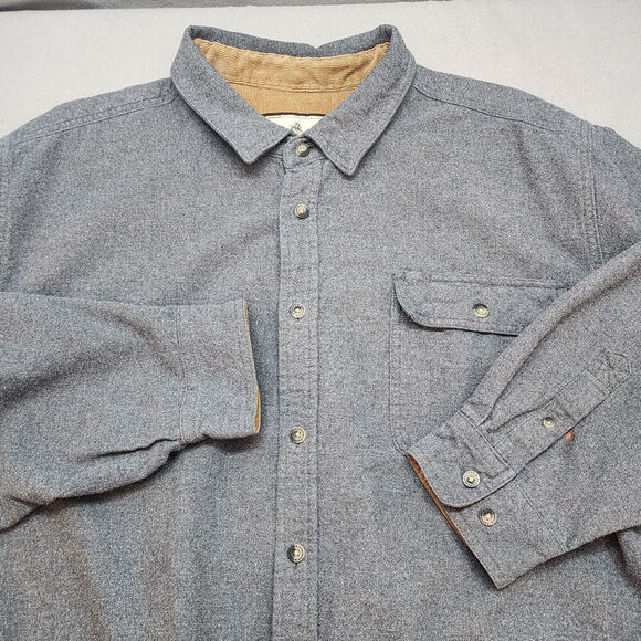 Legendary Whitetails Men's Buck Camp Flannel Shirt Outdoor Gray Cotton Sz 2XL - Picture 3 of 6